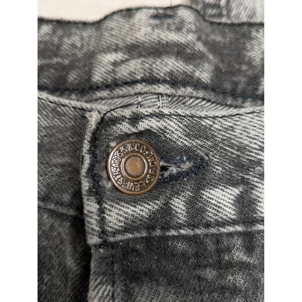 Vintage Levi's 501 Jeans Black Stone Wash 90s Denim Made in USA Straight 03/1990